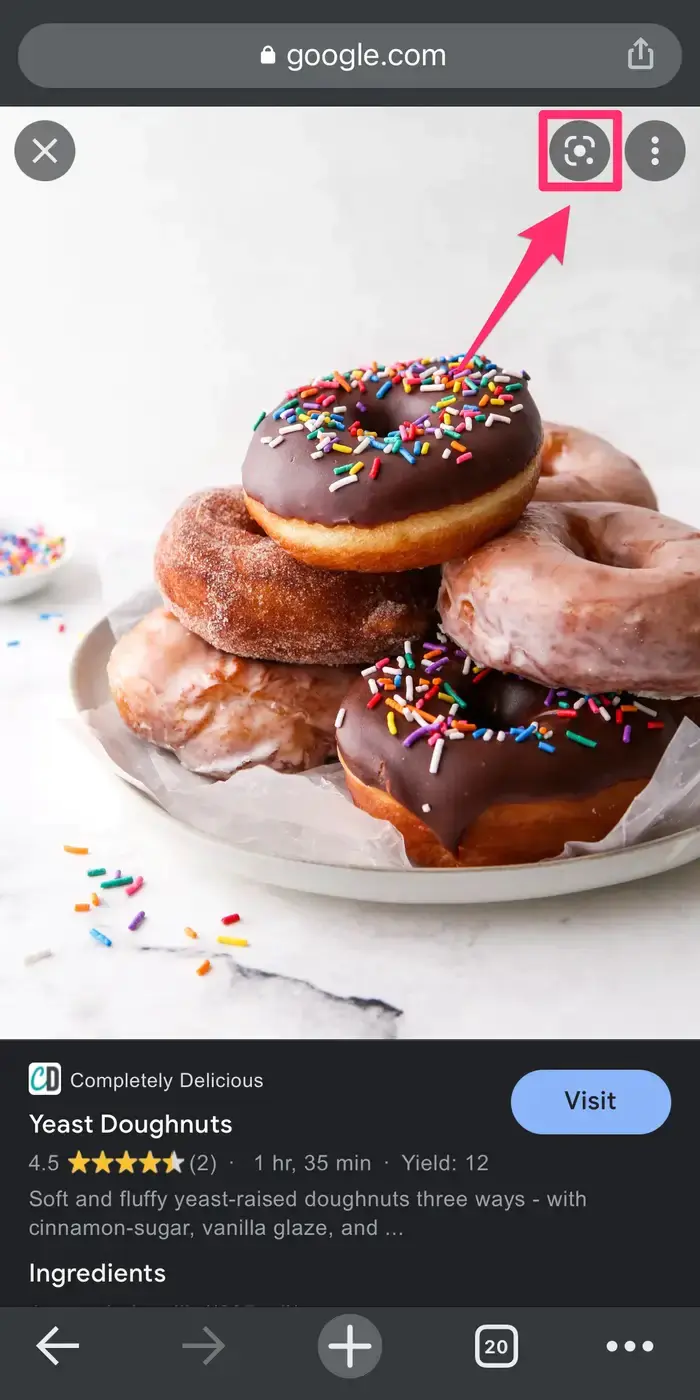 iPhone veya iPad Görsel Arama Yapma