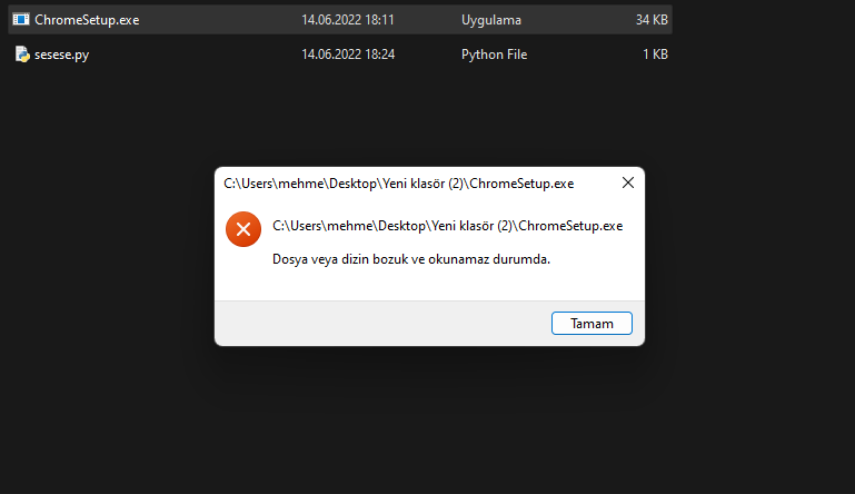 İndirilen dosyalar açılmıyor
