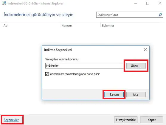 İnternetten İndirilen Dosyaların Kayıt Yeri Nasıl Değiştirilir