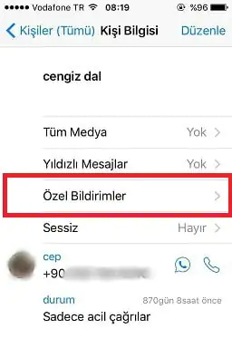 WhatsApp'ta Kişiye Özel Ses ve Bildirim Nasıl Oluşturulur