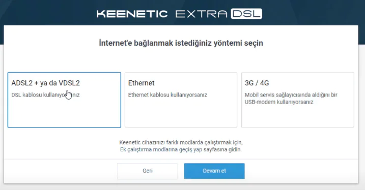 Keenetic Extra DSL AC1200 Modem Kurulumu