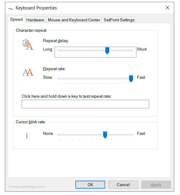 Bilgisayar Klavye Ayarlarına Erişme ve Ayarları Değiştirme