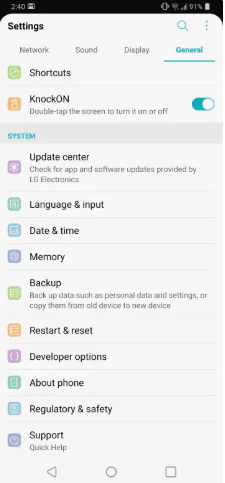 LG telefon sıfırlama