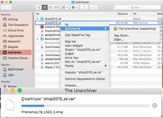 Macbook .RAR Uzantılı Dosyaları Açma