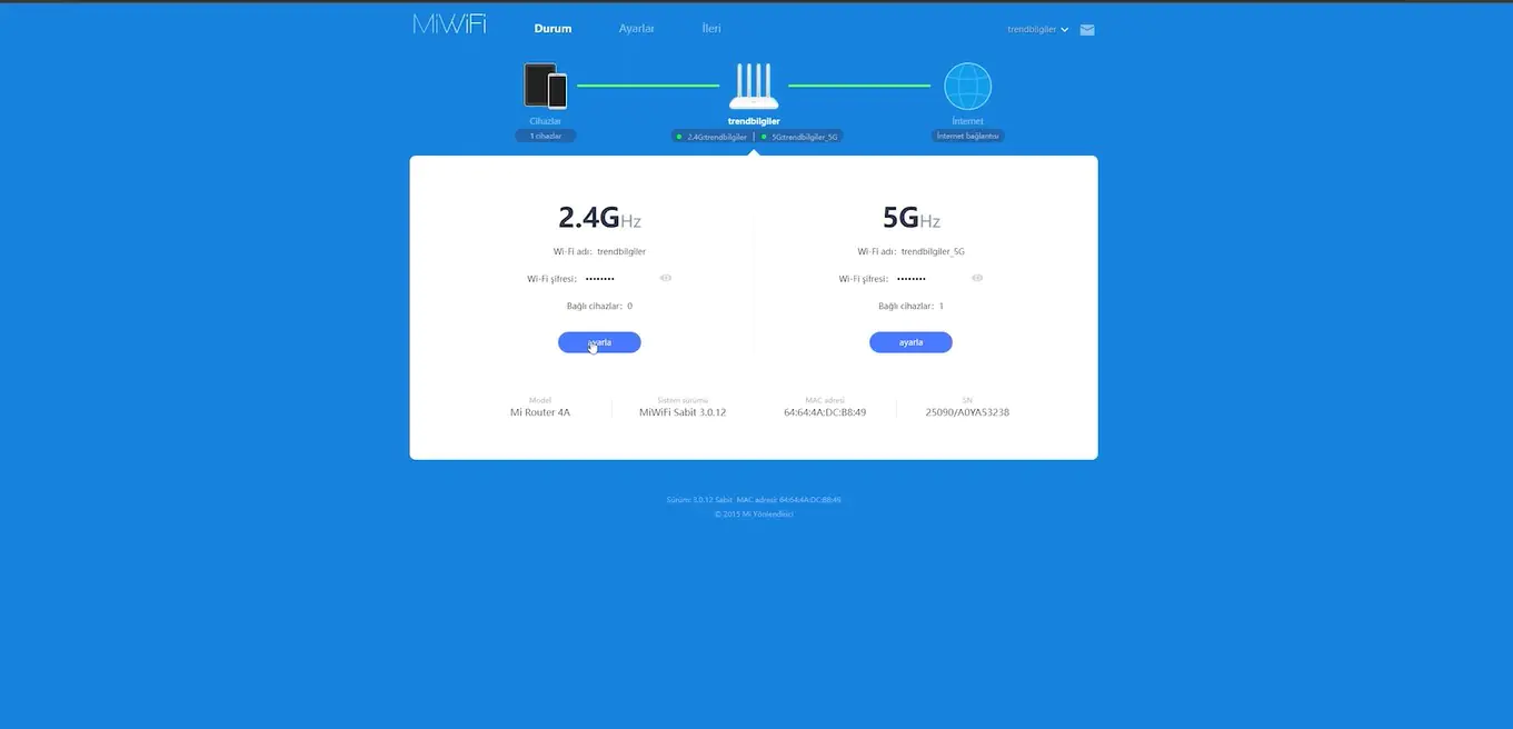 Xiaomi Mi Router 4A Modem Ayarları