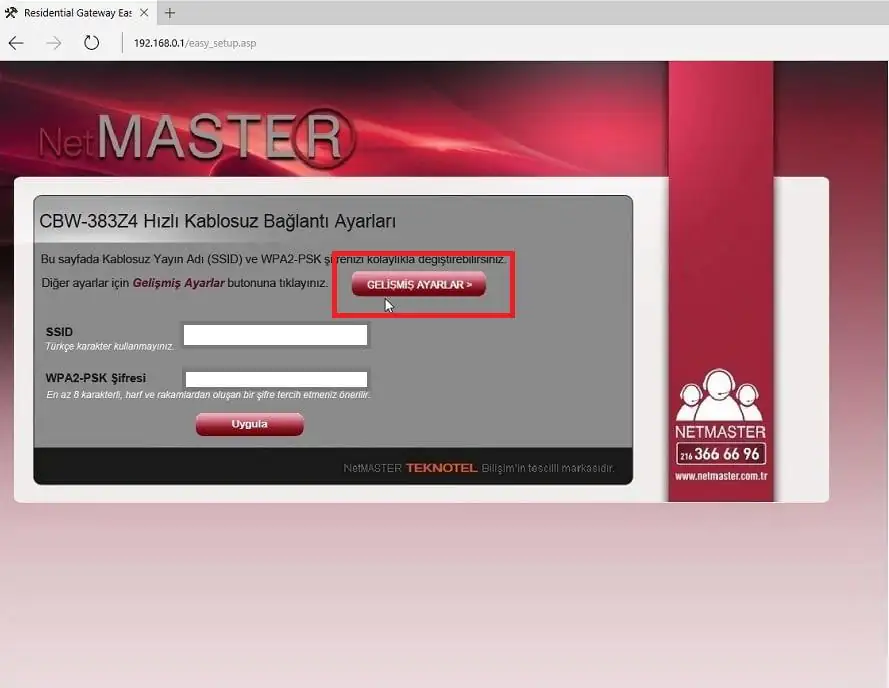 Uydunet Netmaster Modem Sıfırlama Nasıl Yapılır