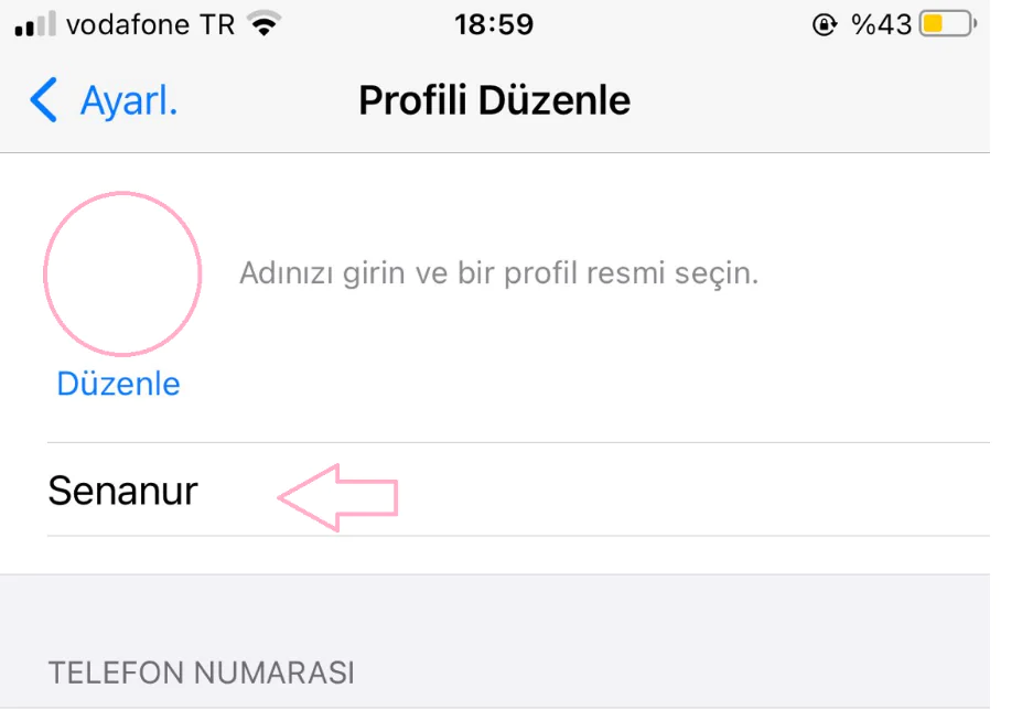 WhatsApp Grup Numarasına isim Yazma