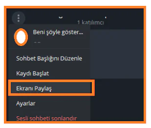 Telegram Ekran Paylaşma Özelliği