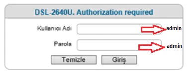D-link DSL-2640U Modem Kurulumu işlemleri için aşağıdaki adımları takip edin.