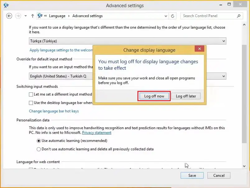 İngilizce Windows 8.1’e Türkçe Dil Paketi Yüklemek