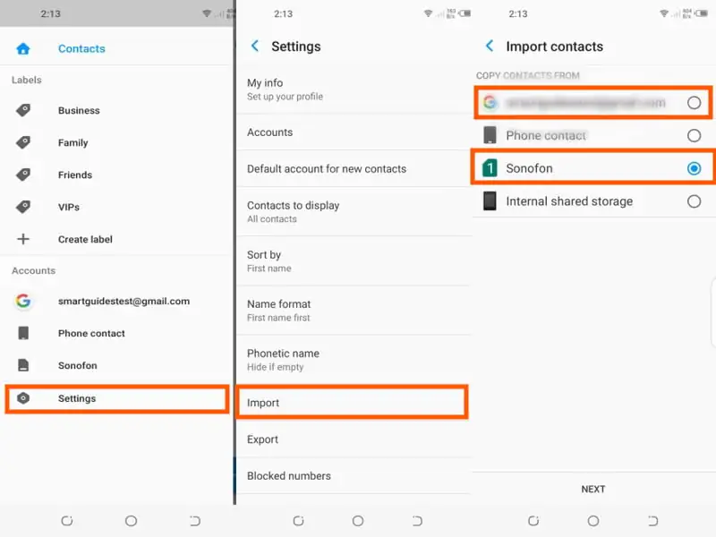 Tecno Camon Android 10 Kişileri Aktarma