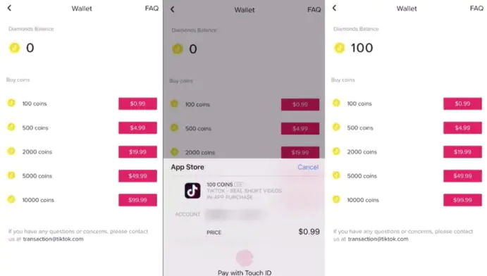 Tik Tok jeton alımı hatası