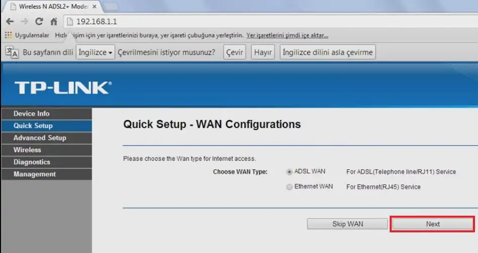 TP Link TD-W8960N Modem Kurulumu