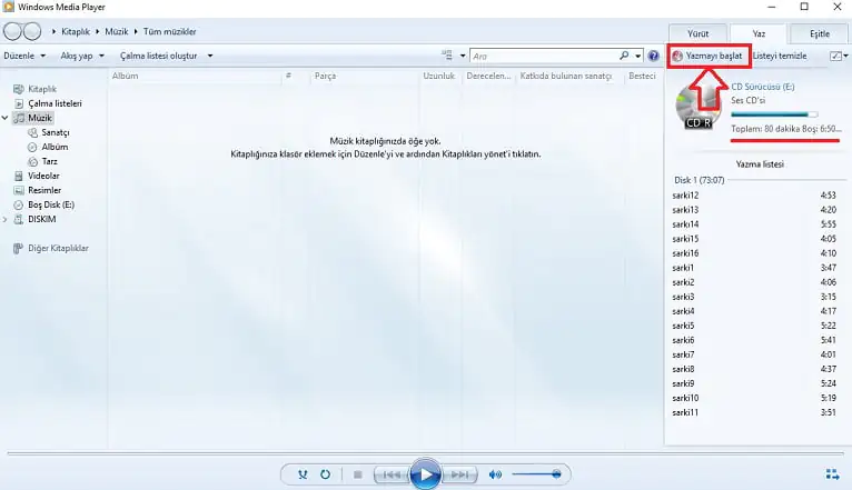 Track CD Nasıl Yapılır