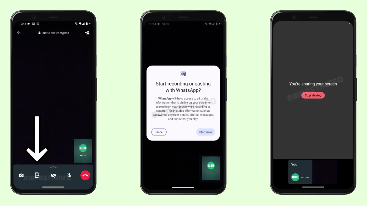 WhatsApp ekran paylaşım sorunu