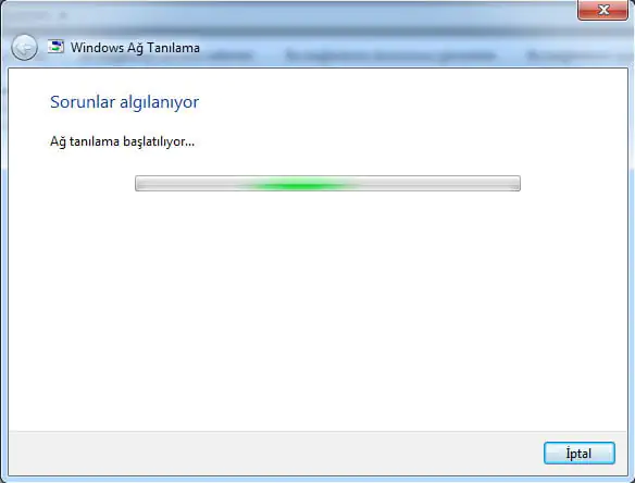 Windows 7'de Tanımlanamayan Ağ Bağlantısı Hatası