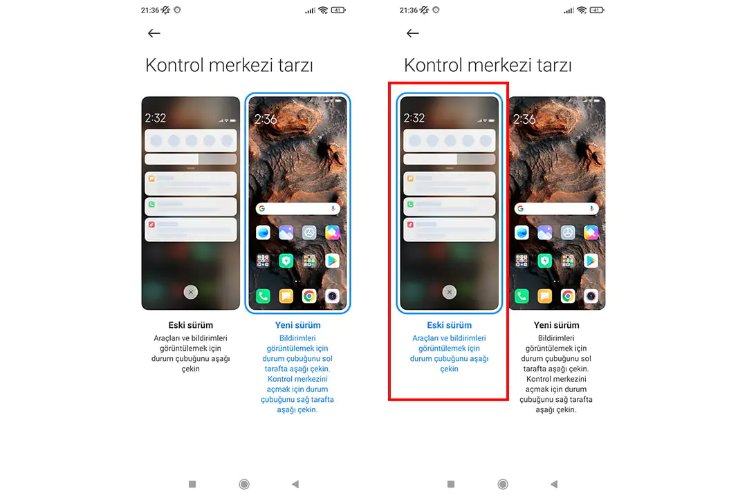 Xiaomi Bildirim Ekranı Değiştirme