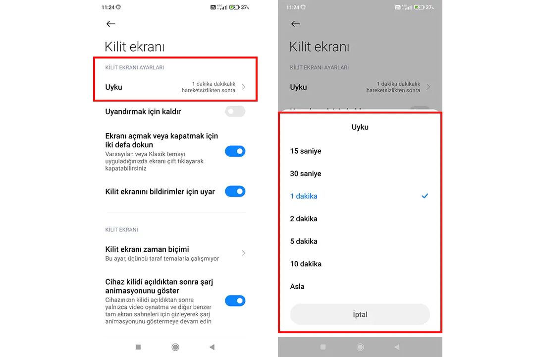 Xiaomi Ekran Kilidi Süresi Nasıl Uzatılır