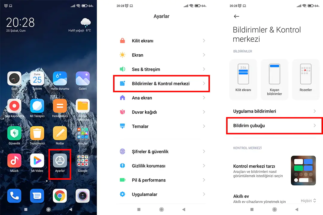 Xiaomi Kilit Ekranı Bildirim İçeriği Gizleme