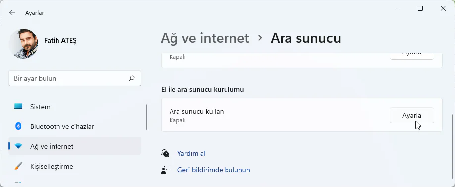 Proxy Sunucusu Manuel Nasıl Kurulur