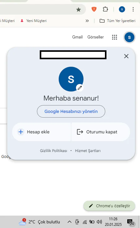 Google hesabınızın bağlı olduğu uygulamalar