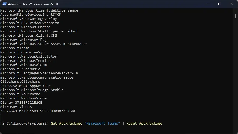 Windows 11 Uygulama Sıfırlama