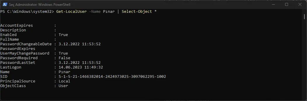Windows 11 Yerel Kullanıcılar ve Gruplar