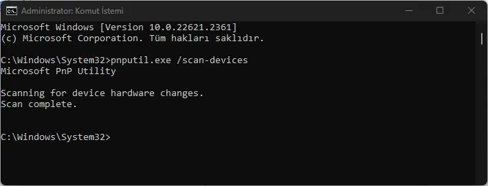  Windows 11 Donanım Değişikliklerini Tarama