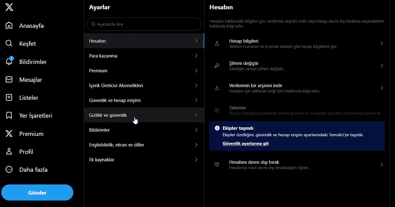 Twitter Hesabını Gizli Hale Getirmek