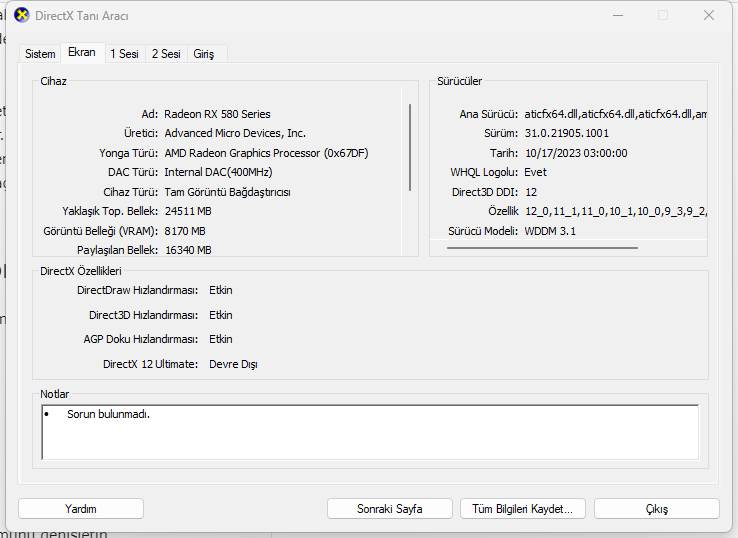 Ekran Kartı Nasıl Kontrol Edilir