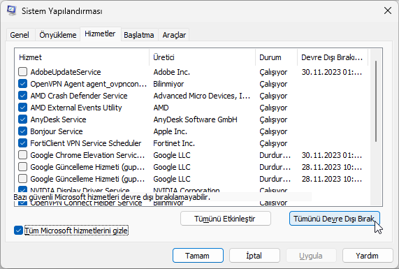 Excel Açılmıyor