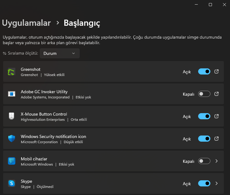 Windows 11 Başlangıç Programlarını Kapatmanın Yolları
