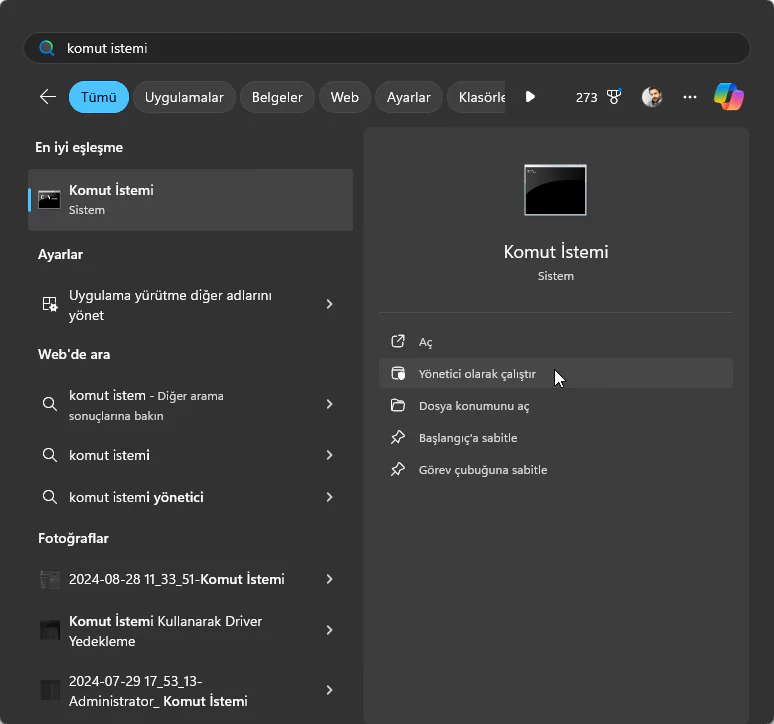 Windows 11 DiskPart ile Disk Silme ve Onarma