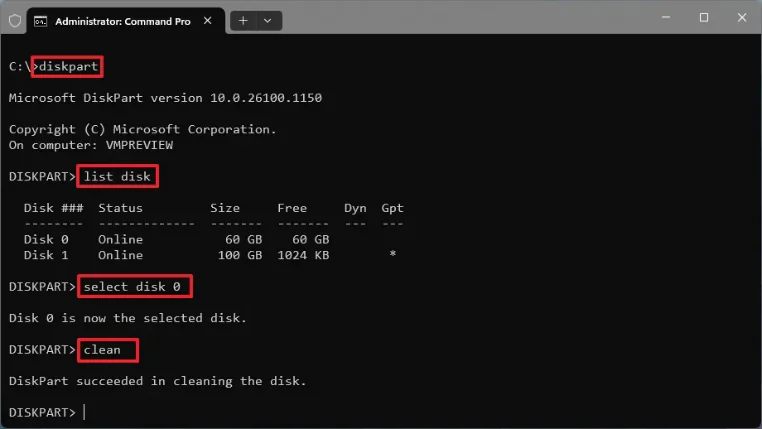 Windows 11 DiskPart ile Disk Silme ve Onarma