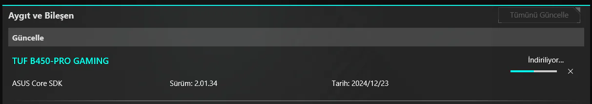 ASUS Armoury Crate ile BIOS Güncelleme