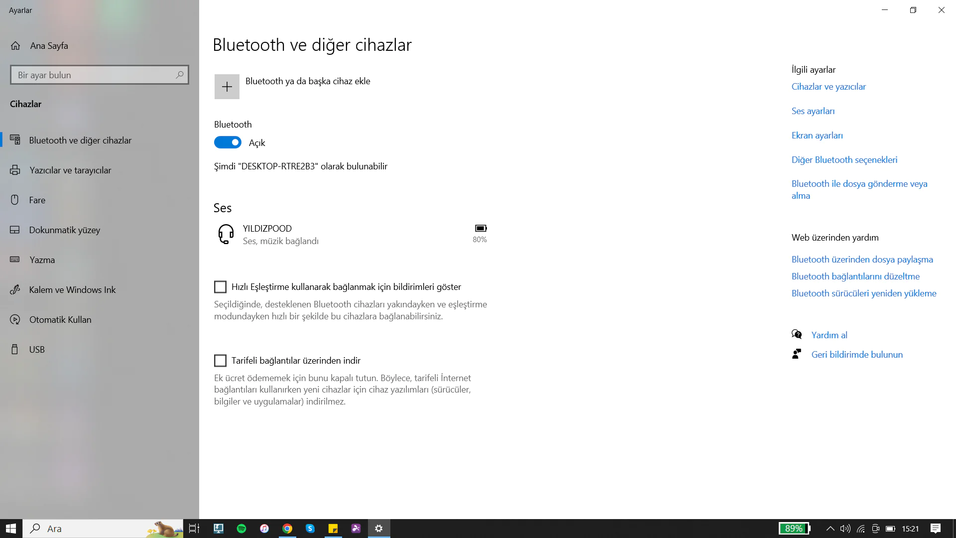 Bilgisayar kulaklığı görmüyor