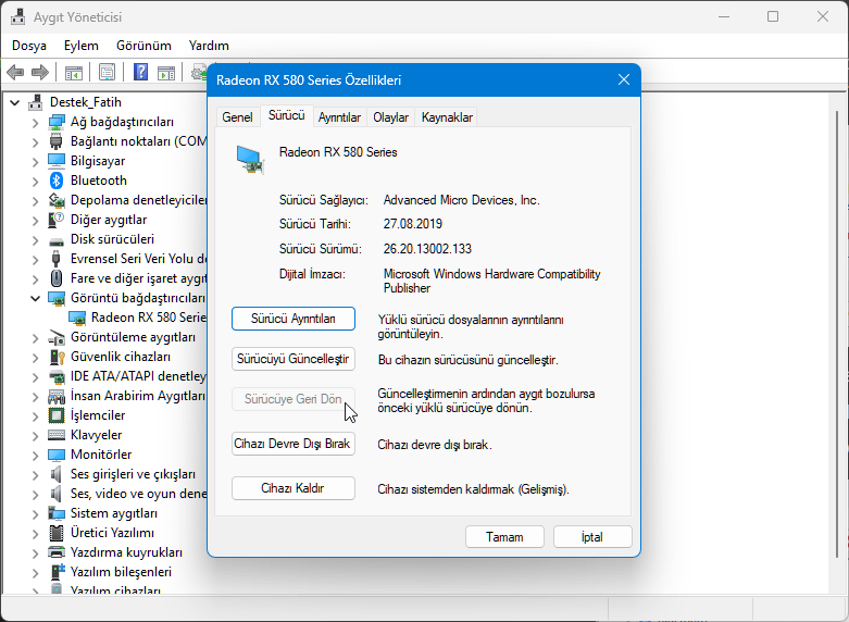 Directx 12 siyah ekran sorunu çözümü