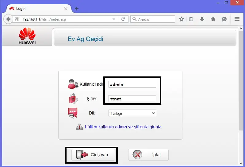 Huawei HG532E modem kurulumu