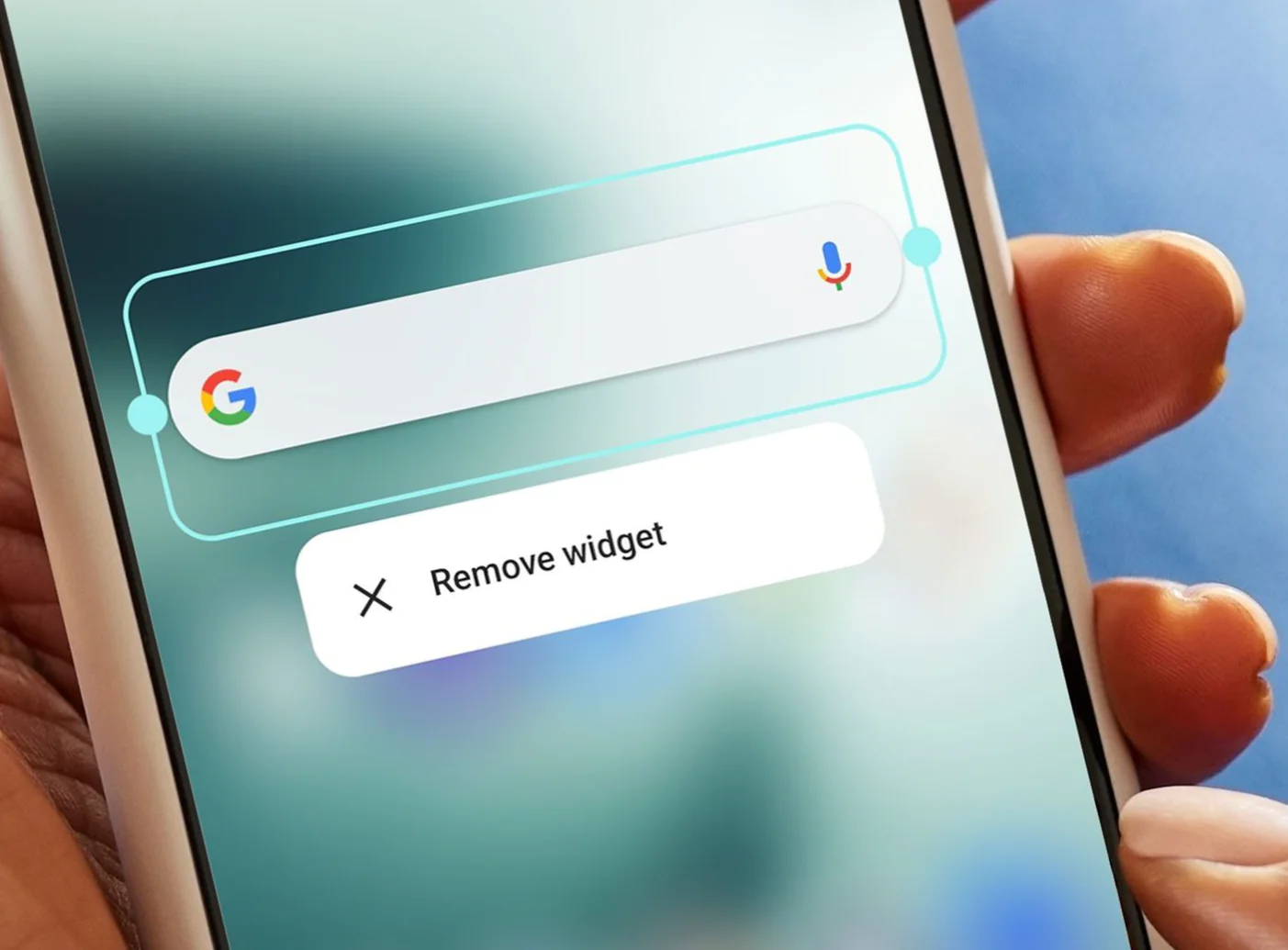 Android'de Google Arama Çubuğu