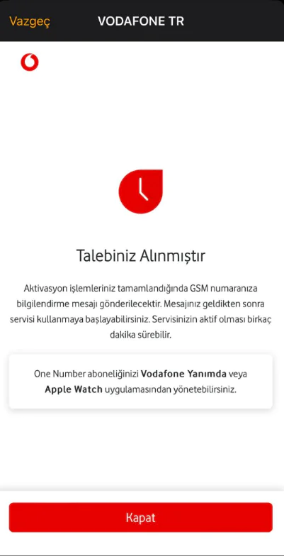 One Number kullanımı