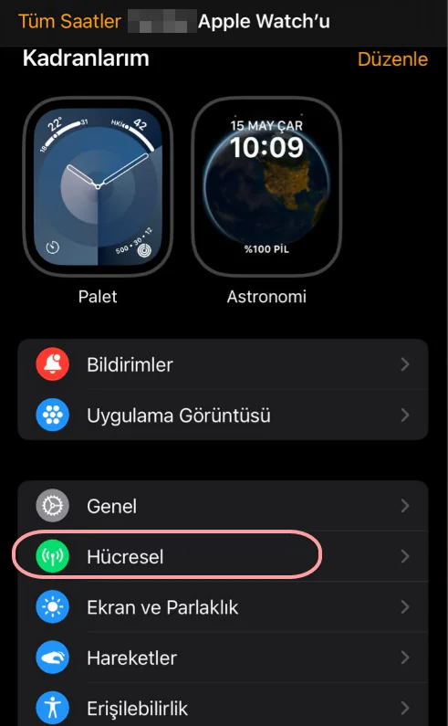 Apple Watch'ta Vodafone Hücresel Bağlantı One Number kullanımı nasıl yapılır?
