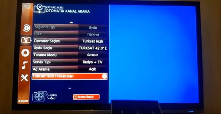 Arçelik Smart LED TV TURKSAT 4A Uydu Kanal Ayarları-4