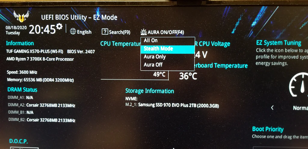 Fanların RGB'si Kapatma
