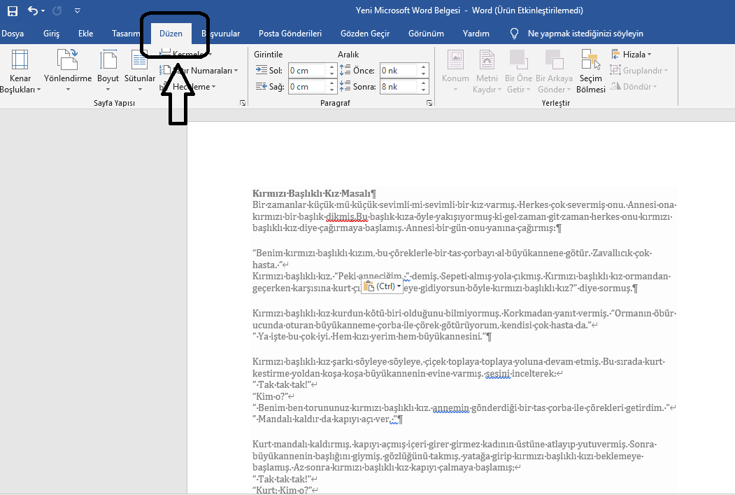 Word belgesinde iki sütun nasıl yapılır