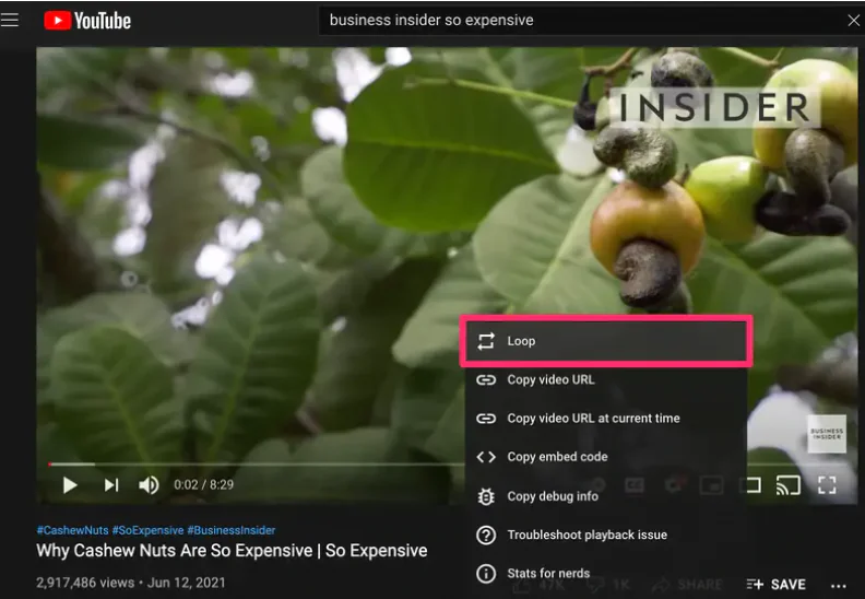 YouTube videosu döngüye nasıl alınır
