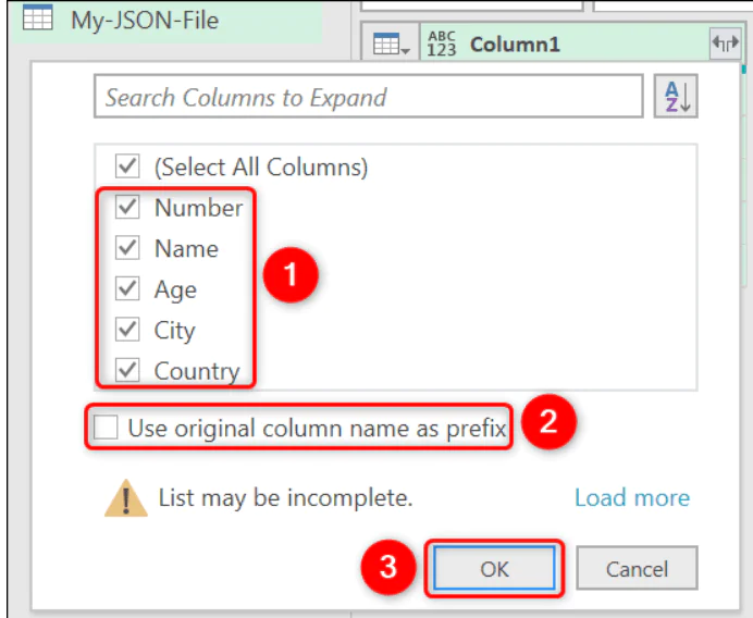 JSON Dosyasını Excel Dönüştürme