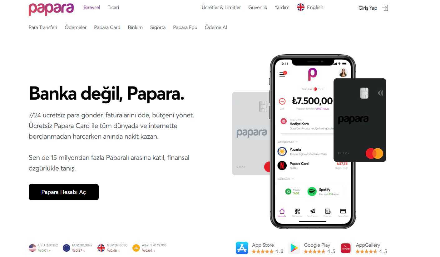 Papara Temassız Ödeme Nasıl Yapılır