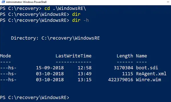 Kurtarma Ortamı Bulunamadı Hatası ve Çözümü için Winre.wim Dosyasını Onarın veya Yeniden Alın