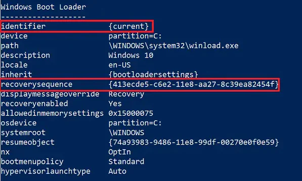 Windows Önyükleme Yükleyicisinde Geçersiz WinRE Referansı