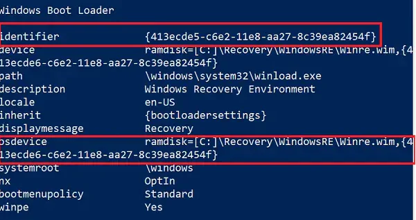 Windows Önyükleme Yükleyicisinde Geçersiz WinRE Referansı
